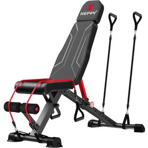 Keppi 900LB Weight Bench, Adjustable Foldable Workout Bench Press for Full Body Strength Training, Incline Decline Bench with Fast Folding - New Version