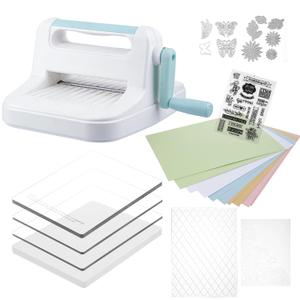 6in Die Cutting Machine, Manual Embossing Machine for Scrapbooking Starter (Blue)