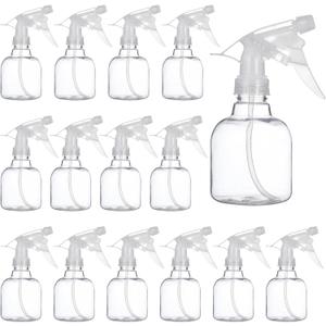 24 Pcs Refillable Spray Bottles, Small 8 oz Plastic Spray Bottles with Adjustable Nozzles for Gardening, Hair Care, Cleaning