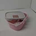 Baby Bottle Drying Rack Bottle Storage Box Portable Baby Bottle Storage Organizer with Lid for Kitchen Cabinet (Pink)