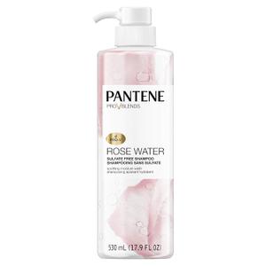 Pantene, Shampoo, Sulfate, Paraben and Dye Free, Pro-V Blends, Soothing Rose Water, 17.9 fl oz, Twin Pack