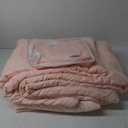CozyLux Queen Comforter Set Blush Pink, 7 Pieces Bed in a Bag Queen Comforter Set with Sheets, Bedding Sets with Down Alternative Comforter, Fitted Sheets, Flat Sheets, Pillow Shams and Pillowcases