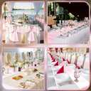 Bencailor 24 Pcs Blush Pink Satin Table Runner Bulk 12 x 108 Inches Long Table Runners Bright Smooth Fabric Tablecloth for Wedding Banquet Birthday Spring Graduation Party Decorations