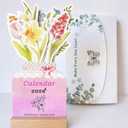 2 x Bloomy Flowers Desk Calendar 2026, Small Desk Calendar Mini, Floral Desktop Calendar, Removable Vase Shaped Monthly Calendar Planner for Home, Office and Desk Accessories