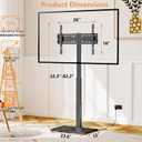 Afaloona Universal Floor TV Stand,TV Floor Mount Stand with Power Outlet for 32-75 inch TV up to 110 lbs, Swivel and Height Adjustable Tall TV Stand for Bedroom,Office(TCP01-M-A01)