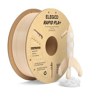 ELEGOO Rapid PLA Plus Filament 1.75mm Beige 1KG, PLA+ 3D Printer Filament for 600 mm/s High Speed Printing, Dimensional Accuracy +/- 0.02 mm, 1kg Cardboard Spool(2.2lbs)