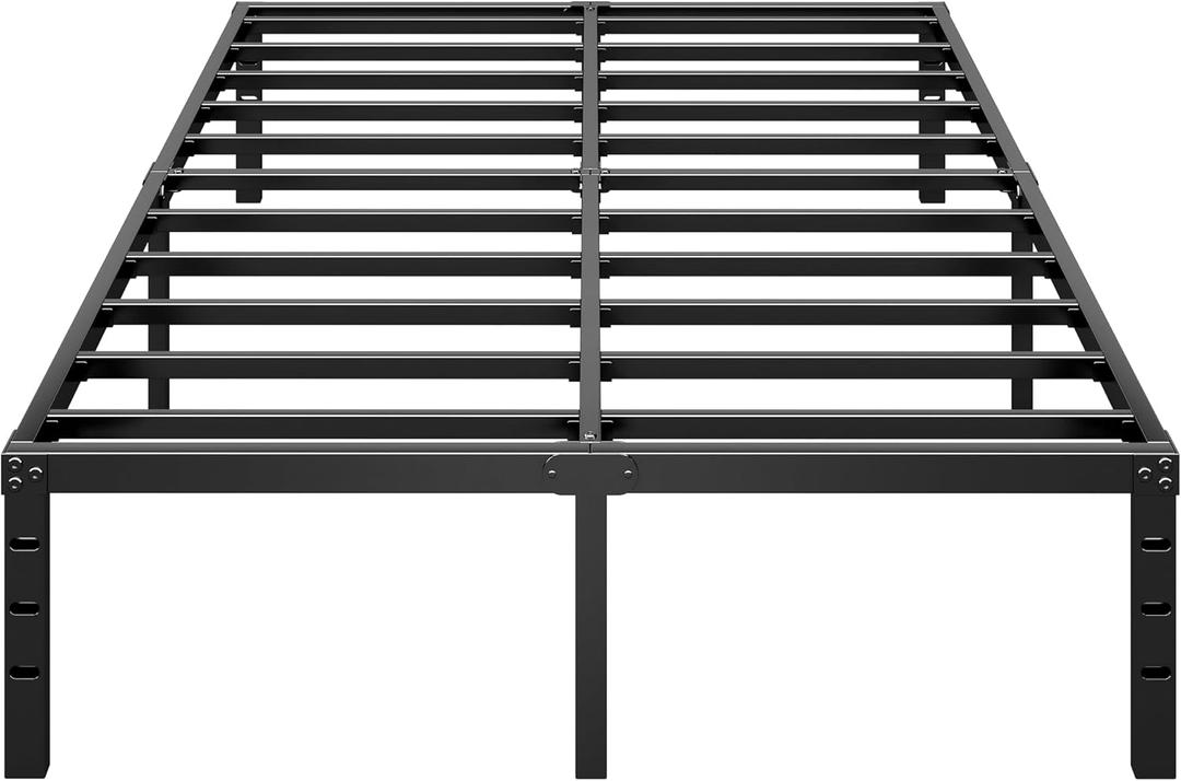 HLIPHA Metal Platform Bed Frame 12 Inch Tall,No Box Spring Needed,Full Size Bed with Heavy Duty Strong Support Slats,Easy to Assemble,Black