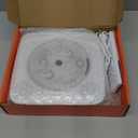 CD Player Portable Bluetooth Rechargeable: CD Players for Home with 1800mAh Kegaudio Desktop Wall CD Player with Speakers FM Radio USB Remote Control (White)