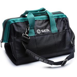 SATA 13-Inch Portable Tool Bag with Waterproof Construction and Multiple Interior and Exterior Pockets, Tool Storage and Organizer - ST95181