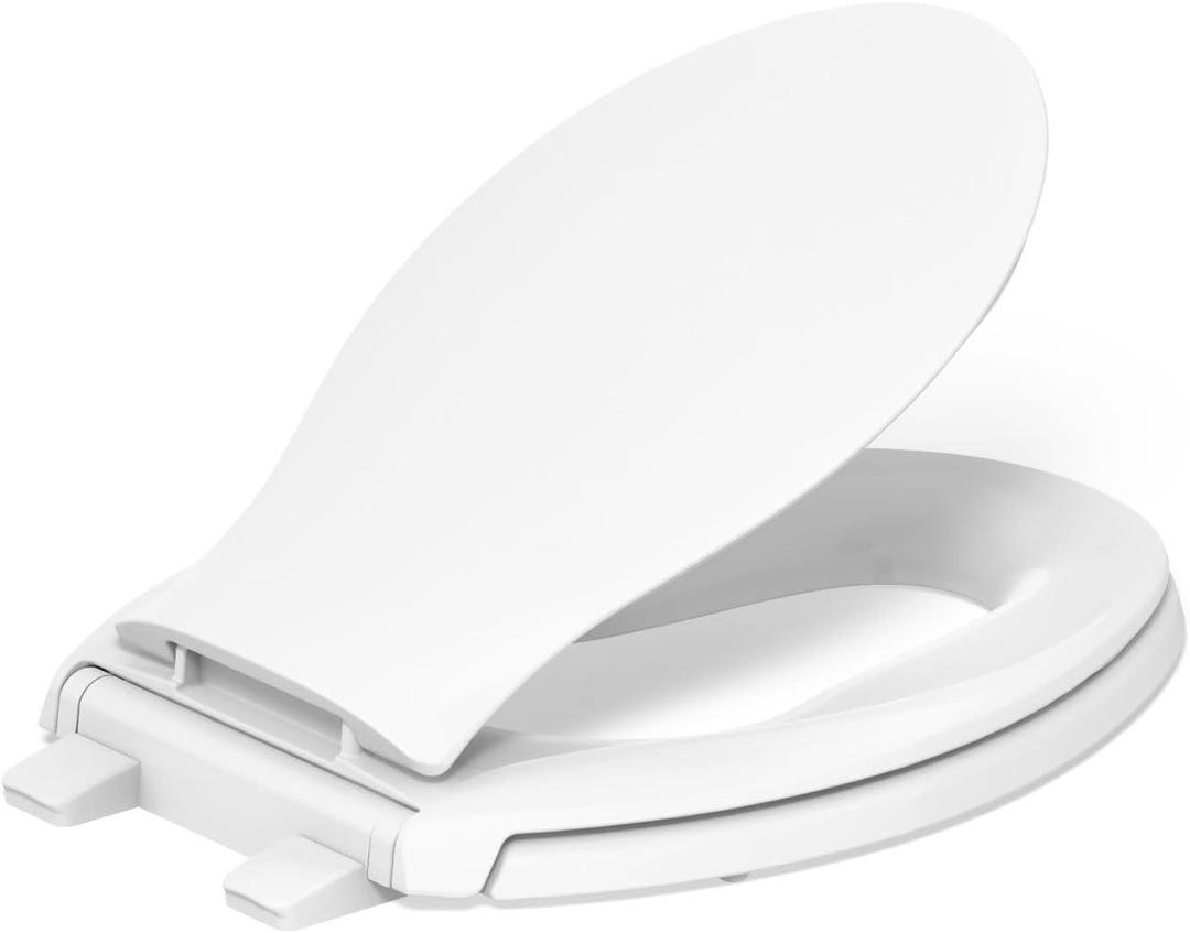 KOHLER Transtions Nightlight, Toddler Potty, Ready Latch, Elongated Toilet Seat, Quiet-Close, White
