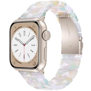 V-MORO Resin Bands Compatible with Apple Watch, Band Starlight Buckle Lightweight Fashion Strap Bracelet for iwatch Series SE/6/5/4/3/2/1(42/44/45/46/49mm)