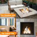 Skyflame 6 Piece Set of Gas Fireplace Logs, Large White Birch Ceramic Logs for All Types of Indoor/Outdoor Gas Inserts, Ventless, Fireplaces and Fire Pits