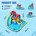 ELEMARA Inflatable Water Slide, 9 in 1 Kids Bounce House with 2 Slides, Pool&Trampoline, Fun Dart Game&Ring-toss Game, Climbing Walls, Bounce House with Blower for Outdoor Indoor, 108.3*106.3*56.3in