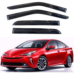 KPY Rain Guards Fit for 2016-2022 Toyota Prius, Out-Channel Window Visors Vent Wind Deflectors 4PC, Car Accessories for 16-22 Prius