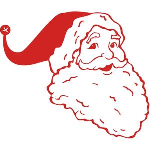 Family Loving Quote Wall Decal Decoration Cute Happy Santa Claus Portrait Silhouette Christmas Dcor Holiday Gift Lasts Years and Easily Removable - Size: 20 in(W) x 18 in(H)