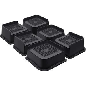 ANNKUT Bed Risers 2 Inch Heavy Duty, Furniture Risers for Bed Desk Table Sofa Couch,Oversized Bed Lifts Risers,Support up to 5000 Lbs(6 Pack Black)