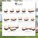 Outdoor Swivel Chair Cover 2 Pack,100% Waterproof Heavy Duty Patio Chair Covers,(35 W x 37 D x 38.5 H inches) Swivel Patio Chair for Outdoor Furniture Covers Waterproof,Beige&Brown