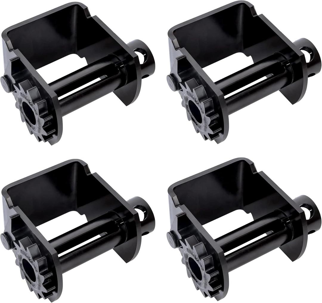 4 Pack Sliding Winch, Heavy Duty Sliding Winch for Flatbed Trailers, Trucks and Winches, Painted Durable Carbon-Steel Construction, Standard Sliding Tie Down Winch (Black)