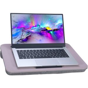 Portable Laptop Desk Fits Up to 16 Laptops, with Tablet Slot, Built-in Cushion, Great for Home & Office,Lap Desk for Laptop,Lap Desk with Cushion (Grey Violet, Medium)