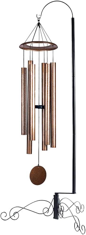 HOHIYA 59 Inch Wind Chime Stand Hanger Holder for Hummingbird Feeder Lantern Hanging Plant Basket Black Max Loading 10 Lbs Pole Diameter is 1 inch Taiwan Made