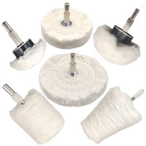 6 Pcs Buffing Wheel for Drill,Buffing Pad Polishing Wheel Kits, Wheel Shaped Polishing Tool for Metal Aluminum, Stainless Steel, Chrome, Jewelry, Wood, Plastic, Ceramic, Glass, Etc
