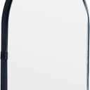 Funly mee Arched Wall Mirror, 7.9 x 11.8 inches, Wall-Mounted Plastic Mirror, for Bathroom and Vanity (Black, 7.9 x11.8)