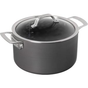 Viking Dutch Oven Non Stick, 6 Quart Hard Anodized Nonstick Cookware Pot with Glass Lid, Dishwasher and Oven Safe, Induction Ready, Gray