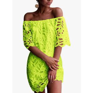 PRETTYGARDEN Women's Summer Off Shoulder Dresses Floral Lace Flare Short Sleeve Spring Vintage Elegant Mini Dress Medium PRETTYGARDEN Women's Summer Off Shoulder Dresses Floral Lace Flare Short Sleeve Spring Vintage Elegant Mini Dress Medium