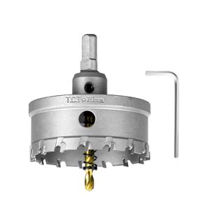 SALI 3"(76mm) TCT Hole Saw Kit Tungsten Carbide Tipped Hole Saw Drill Bit with Titanium-Plated Pilot Drill bit for Metal, Stainless Steel, Iron, Wood, Plastic