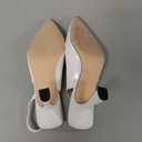 Coutgo Womens Slingback Stiletto High Heels Closed Pointed Toe Pumps DOrsay Sexy Office Dress Shoes (7, White)