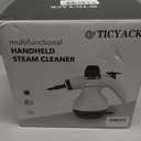 TICYACK Handheld Steam Cleaner, Steam Cleaner with 16 PCS Accessory & Safety Lock, Capacity, Multi-Surface Deep Cleaning for Home, Car, Bathroom, Grout, Floor, Window(White/ Black)