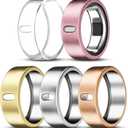 5 Pack Cover Compatible with Oura Ring Gen 4/Oura Ring Gen 3 Horizon/Heritage, Surport Charging with Cover on, Anti-Scratch TPU Protector for Oura Rings Accessories Women Men (Size 13) (Clear+Silver+Gold+RoseGold+Pink)