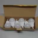 Neporal Full Spectrum Light Bulb, 6000K UV-Free Daylight Sunlight Light Bulbs, 9W (60W Equivalent) LED CRI 90, Flicker-Free, 30,000 Hrs Lifespan, E26/E27 Natural Light Bulb for Home & Office - 6PK (6 Count (Pack of 1), White)