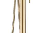 TapLong Brushed Gold Floor Mounted Tub Filler Shower Faucet Freestanding Bathtub Faucet with Hand shower High Flow Rate Free Standing Tub Faucet-51015BG