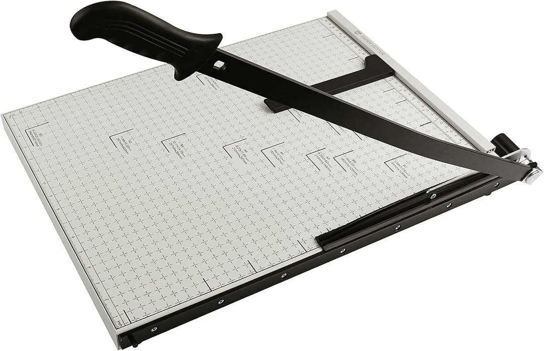 ZEQUAN B3 Guillotine Paper Cutter, 21 Inch Heavy Duty Stack Paper Trimmer with Safety Blade Lock & Guard Rail, 10-Sheet Capacity Metal Base for Home Office School