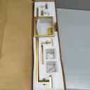 Brushed Gold Bathroom Towel Bar Sets Premium Stainless Steel 4-Piece Bathroom Hardware Set Wall Mounted Square Bathroom Accessories Kit