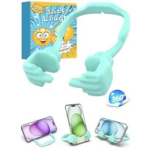 2 x Christmas Stocking Stuffers for Teens Boys Men Adults Gifts: Cell Phone Holder for Desk Funny Gag Gift Unique Gesture Phone Stand Birthday Gifts for Teenager Girls Women White Elephant Cool Stuff (Green)