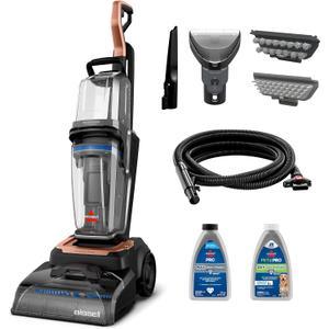BISSELL Revolution HydroSteam Carpet Cleaner, Upright Deep Cleaner, HydroSteam Technology, 4-inch Self-Cleaning Tough Stain Tool & Formulas Included, 4123