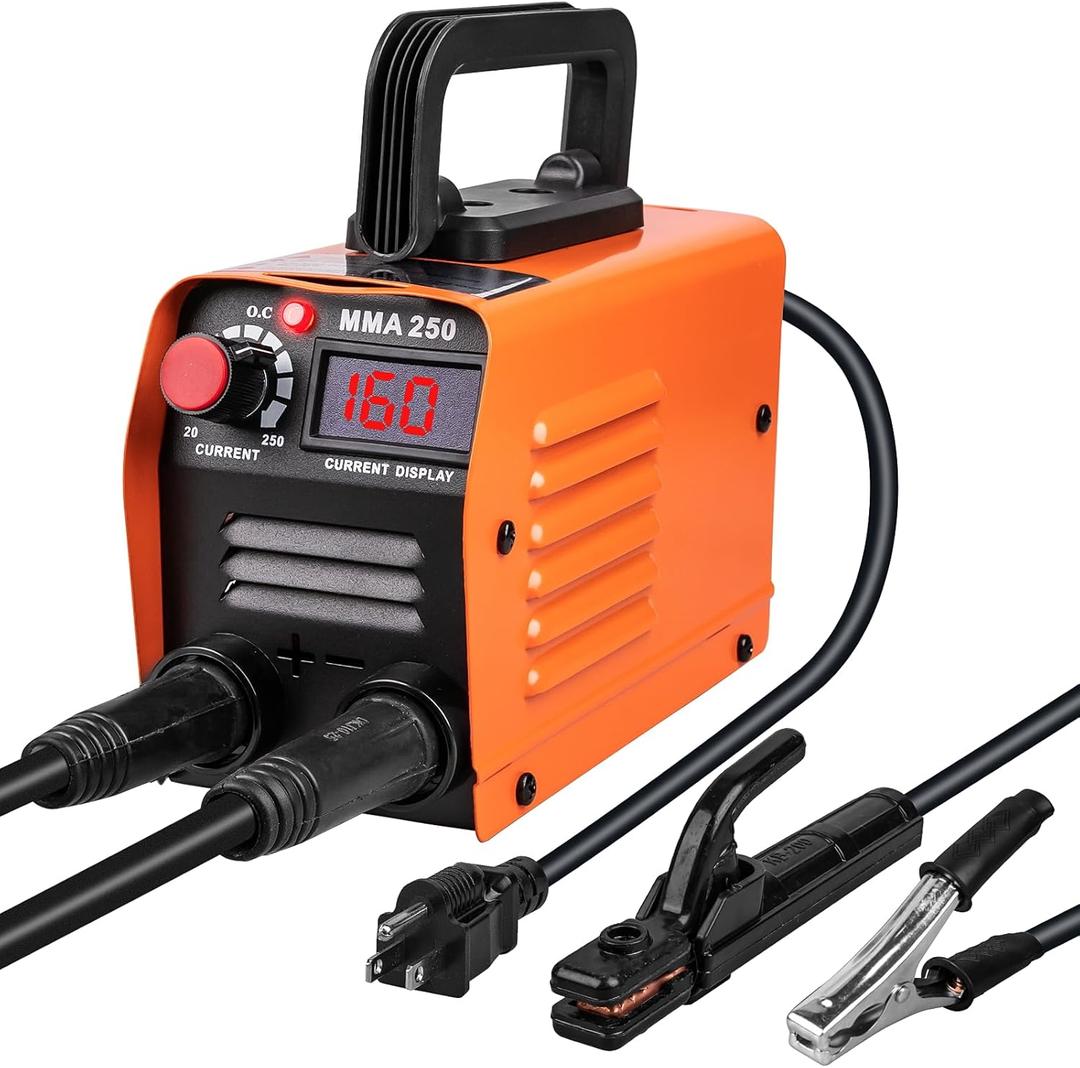 Mini Welding Machine, Upgraded Welder Machine 110V, Portable Stick Welder MMA-250A, IGBT Inverter Welder with Hot Start, Arc Force, Anti-Stick