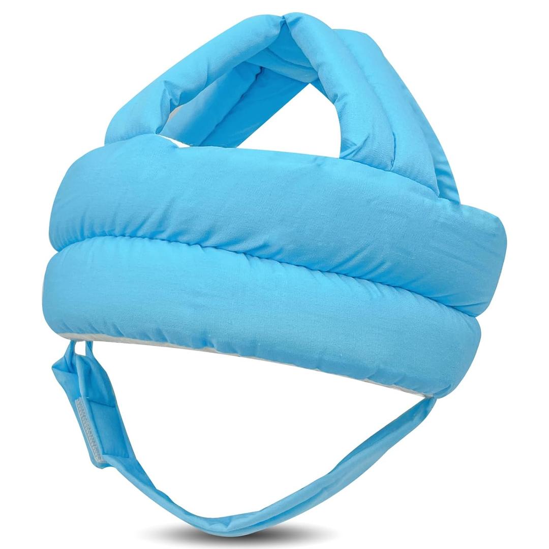 Baby Head Protector Baby Helmet for Crawling Walking, No Bumps Safety Head Adjustable Protective Cap for Walking, Playing (Blue)