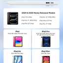 MoKo Stylus Pen for iPad 2018-2025, USB-C Fast Charging Pencil with LED Power Display Tilt Sensitivity for Apple iPad A16/11/10/9/8/7/6, Air 7/6/5/4/3/M3/M2, Pro 13"/12.9"/11"/M4, Mini 7/6/5, White