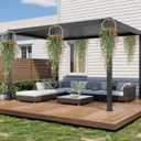 Artificial Hanging Flowers, 3 Pcs Fake Hanging Plants Artificial Vines for Outdoors, Fake Ivy Vine UV Resistant No Fade Faux Plants for Indoor Outside Garden Patio Yard Greenery Decoration (Dark Red)