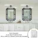 EDISLIVE Dimmable Modern LED Vanity Light Fixtures Bathroom Vanity Wall Lighting, 31.5 in Mirror Vanity Lighting Fixtures for Bathroom Bedroom Makeup Living Room, Black