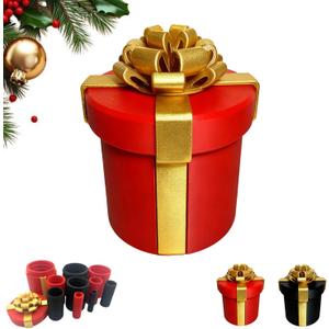 UKM Annoying Nested Screw Gift Box - Reusable Funny Prank Gift Box for Christmas, White Elephant & Birthdays - for Notes and Small Keepsakes (Red)