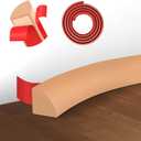 Flexible Quarter Round Molding,Peel and Stick Rubber Quarter Round Trim Molding Self Adhesive Edge Trim for Floor, Waterproof Bendable Molding Trim for Wall Edge Corner Countertop, Beige, 157Inch