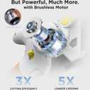 InoKraft Brushless 4" Cordless Mini Chainsaw, Portable Handheld Design for Tree Trimmer, Courtyard and Garden, with 2 Battery and Charger