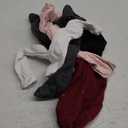 Epeius Little Girl Tights Kids Baby Girl Seamless Cable Knit Leggings Thick Solid Cotton Tights Stockings Pantyhose for 4-6 Years 5 Pair Pack, Black/ White/ Dark Grey/ Pink/ Burgundy