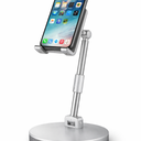 Phone Stand for Desk, Adjustable Height Cell Phone Stand, Foldable Phone Holder, Cell Phone Stand Holder for Office Home, Compatible with iPhone, Samsung Galaxy and All Phones 