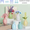 NBEADS 6 Pcs Mini Ceramic Flower Vase, Rustic Decor Vase Modern Farmhouse Multicolored Plain Small Vases for Flowers Small Plants Floral Dining Room Shelf