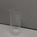 6 Pcs 8 Inch Tall Glass Ribbed Cylinder Vases Clear Floating Candle Flower Vase in Bulk, Hurricane Candle Holder for Wedding Housewarming Gift Table Centerpieces